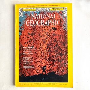 1973 National Geographic March 1973 Issue Vol 147, No. 3. And a MAP! Booyah!